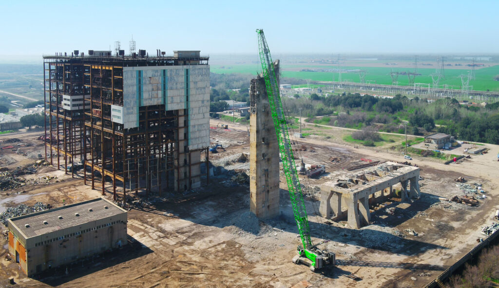 Sennebogen 6300e bovenaf op werkplaats