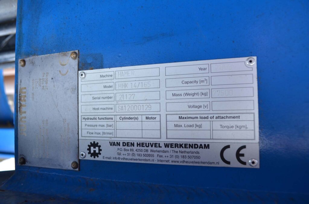 Junttan HHK14/16S-1500 specificaties